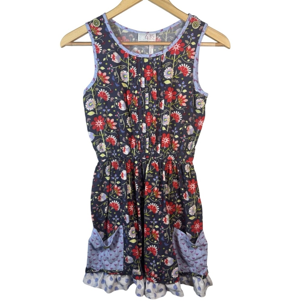 Matilda Jane Girls Dress Size 14 Floral‎ Print Sleeveless Pockets Cottage Core